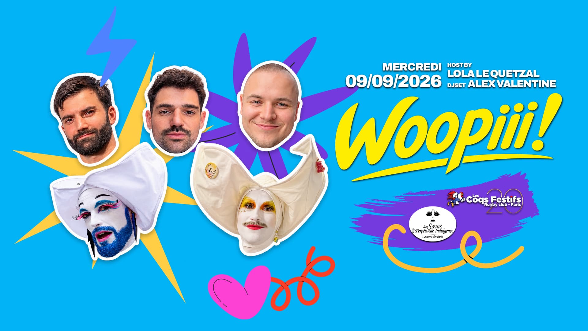 Woopiii reçoit Les Coqs Festifs & Les sœurs de la perpétuell