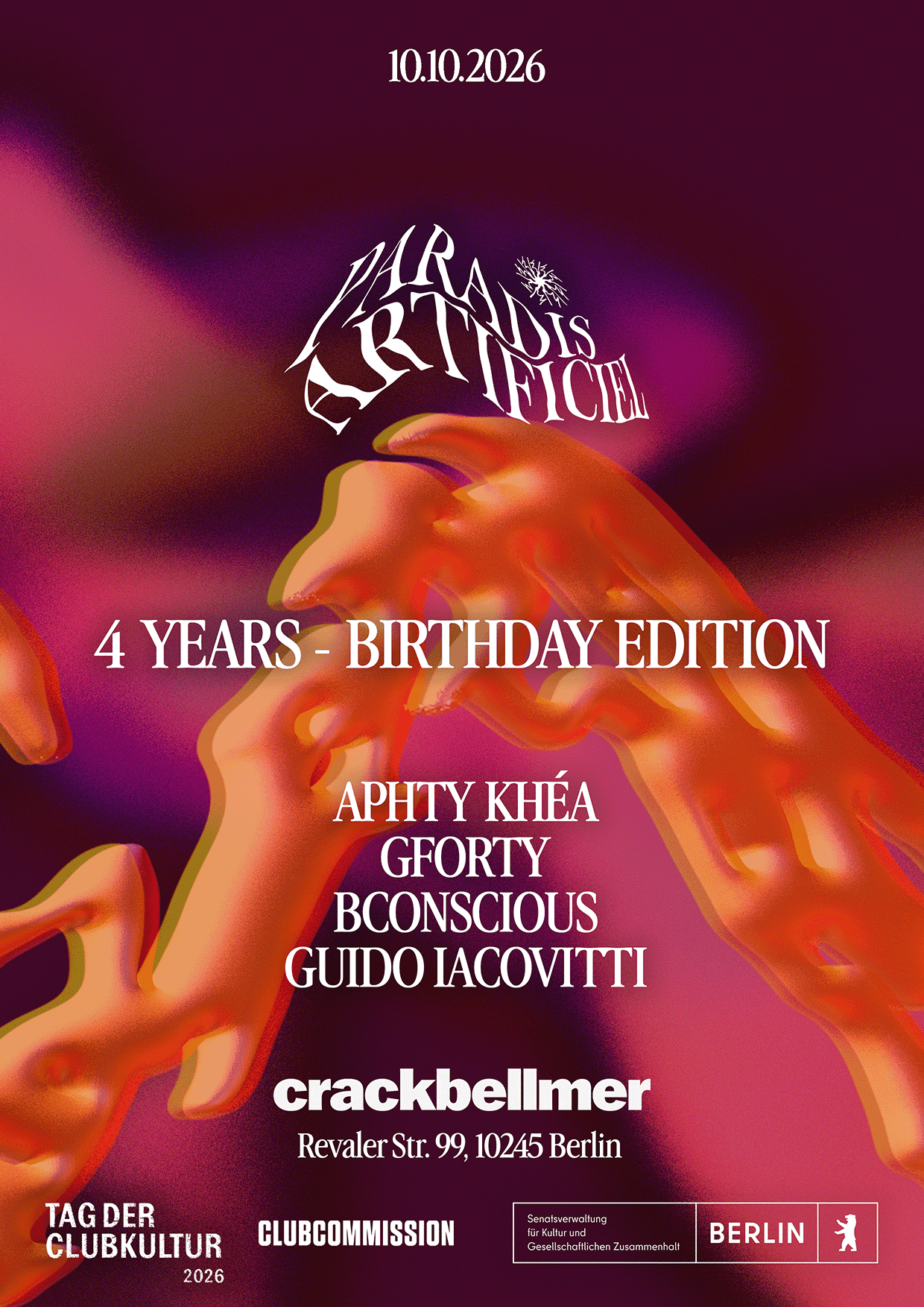 Paradis Artificiel (4TH ANNIVERSARY) ✦ TAG DER CLUBKULTUR 2026