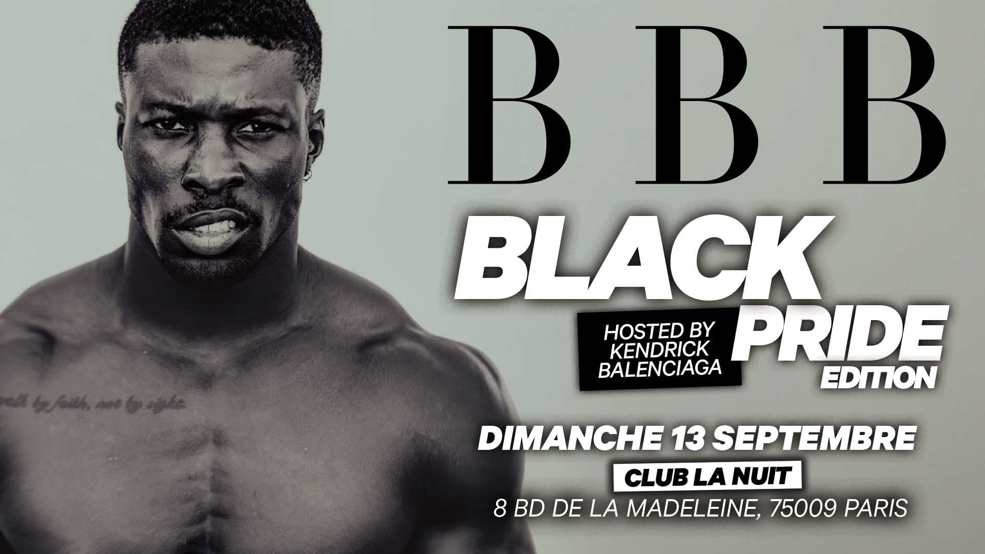 BBB BLACK PRIDE EDITION SUNDAY SEPT 13