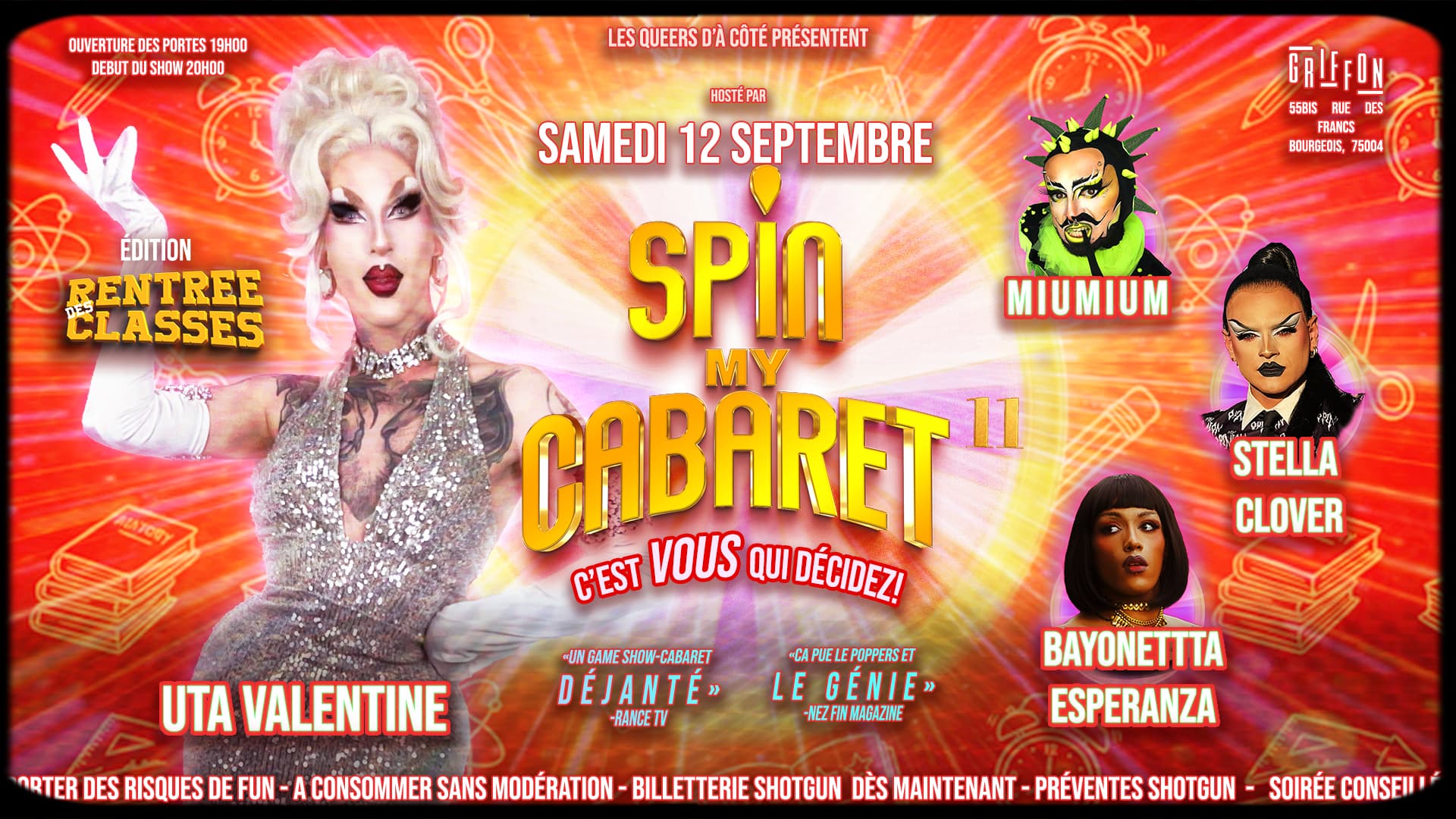 SPIN MY CABARET - 12/09 - Rentrée Des Classes 📚