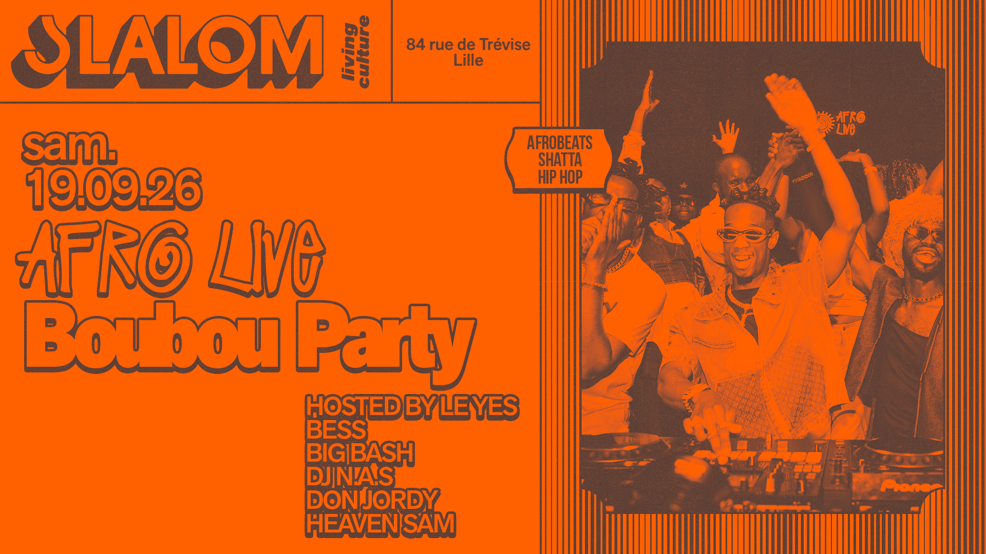 SLALOM : Afro Live : Boubou Party β Afrobeats β’ Shatta