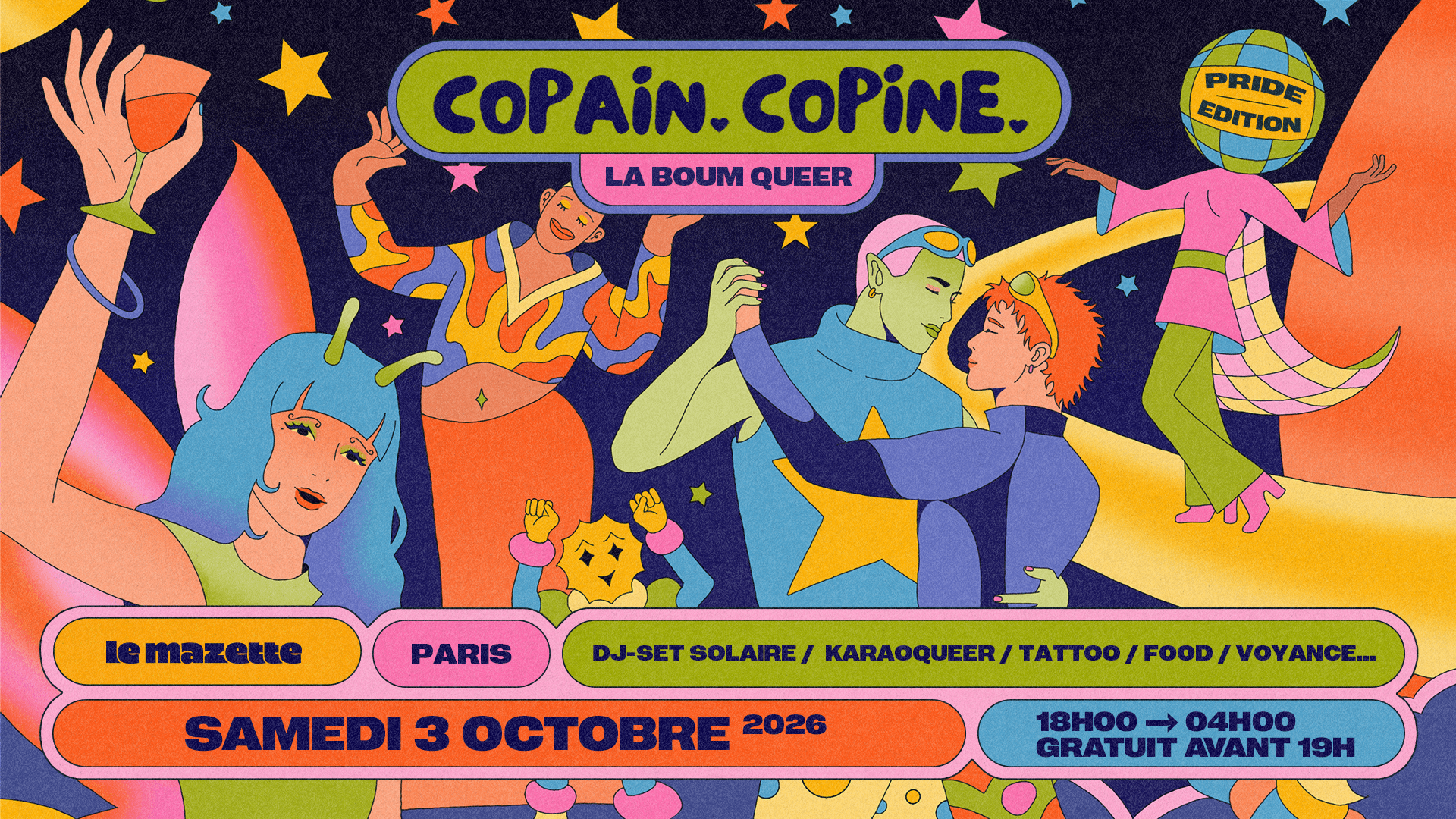 COPAIN-COPINE, Boum Queer : PRIDE EDITION !