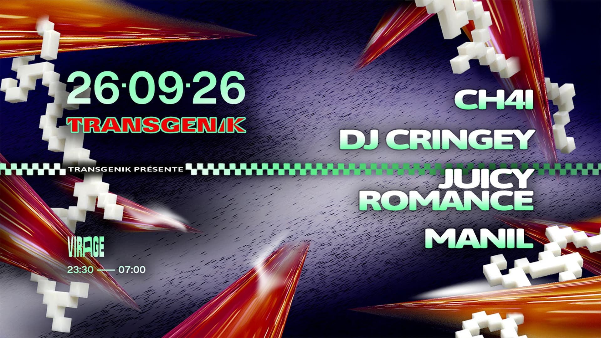 TRANSGENIK : JUICY ROMANCE, DJ CRINGEY, CH4i, MANIL