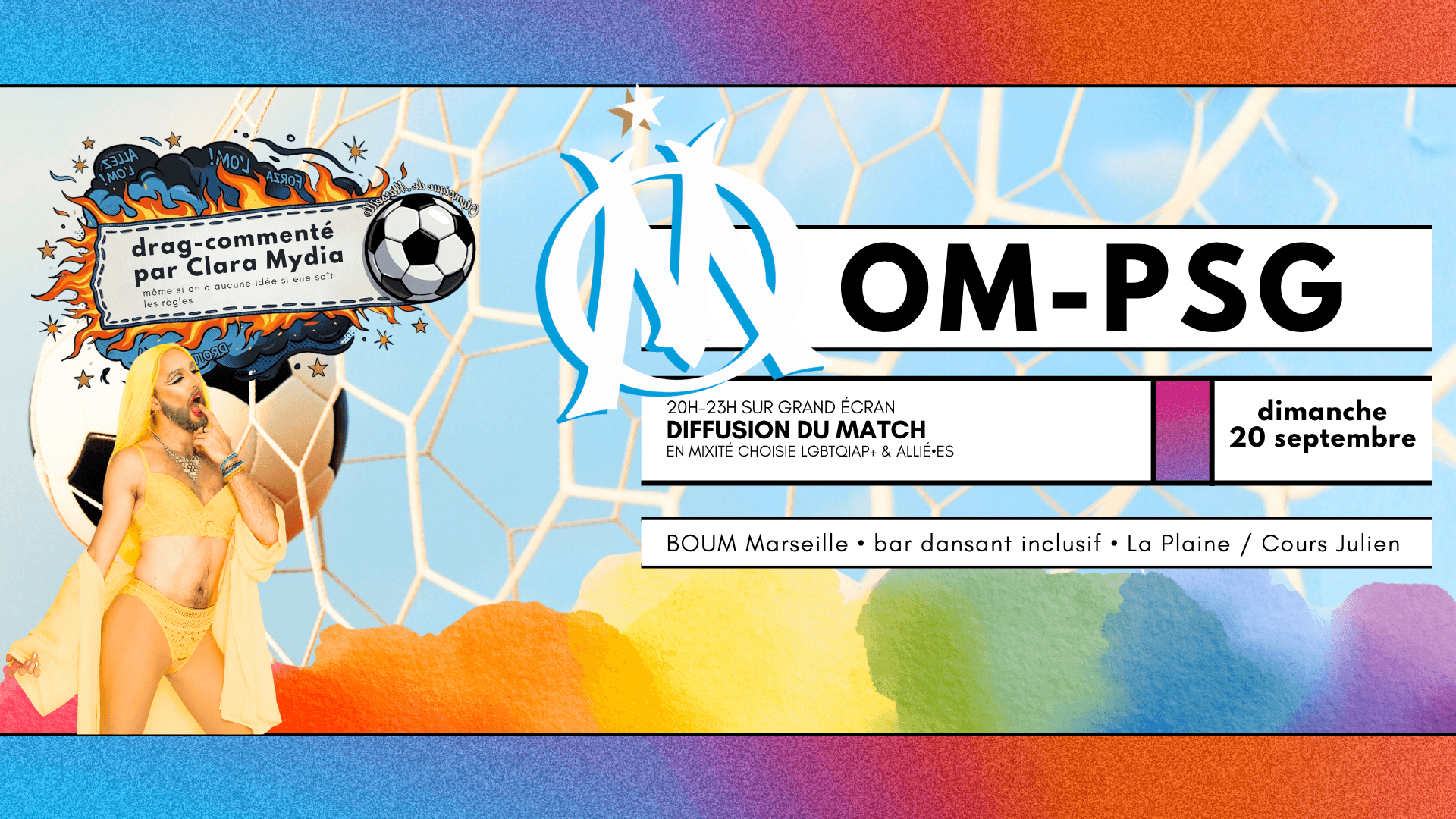OM-PSG 🌈🤍🩵 DROIT AU… BOUM!