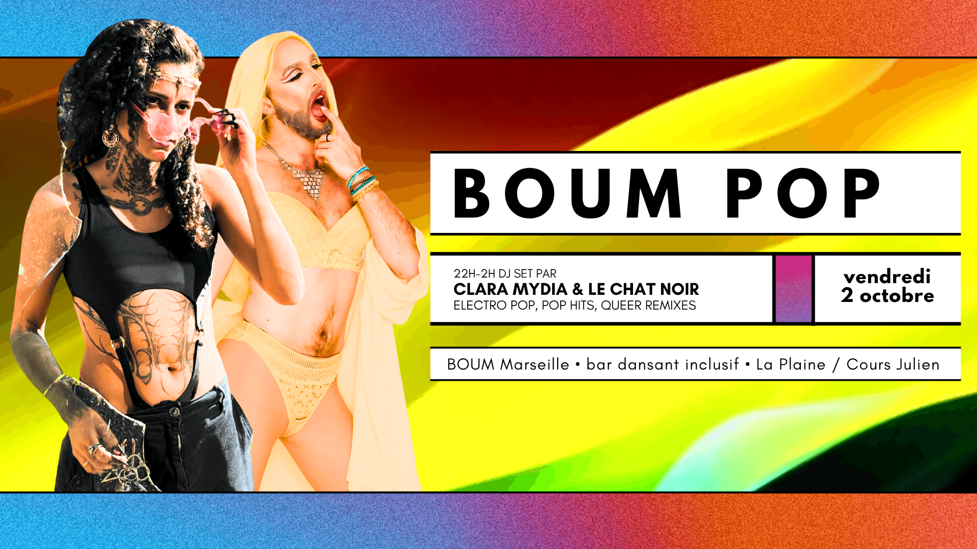 BOUM POP - DJ SETS PAR CLARA MYDIA & LE CHAT NOIR
