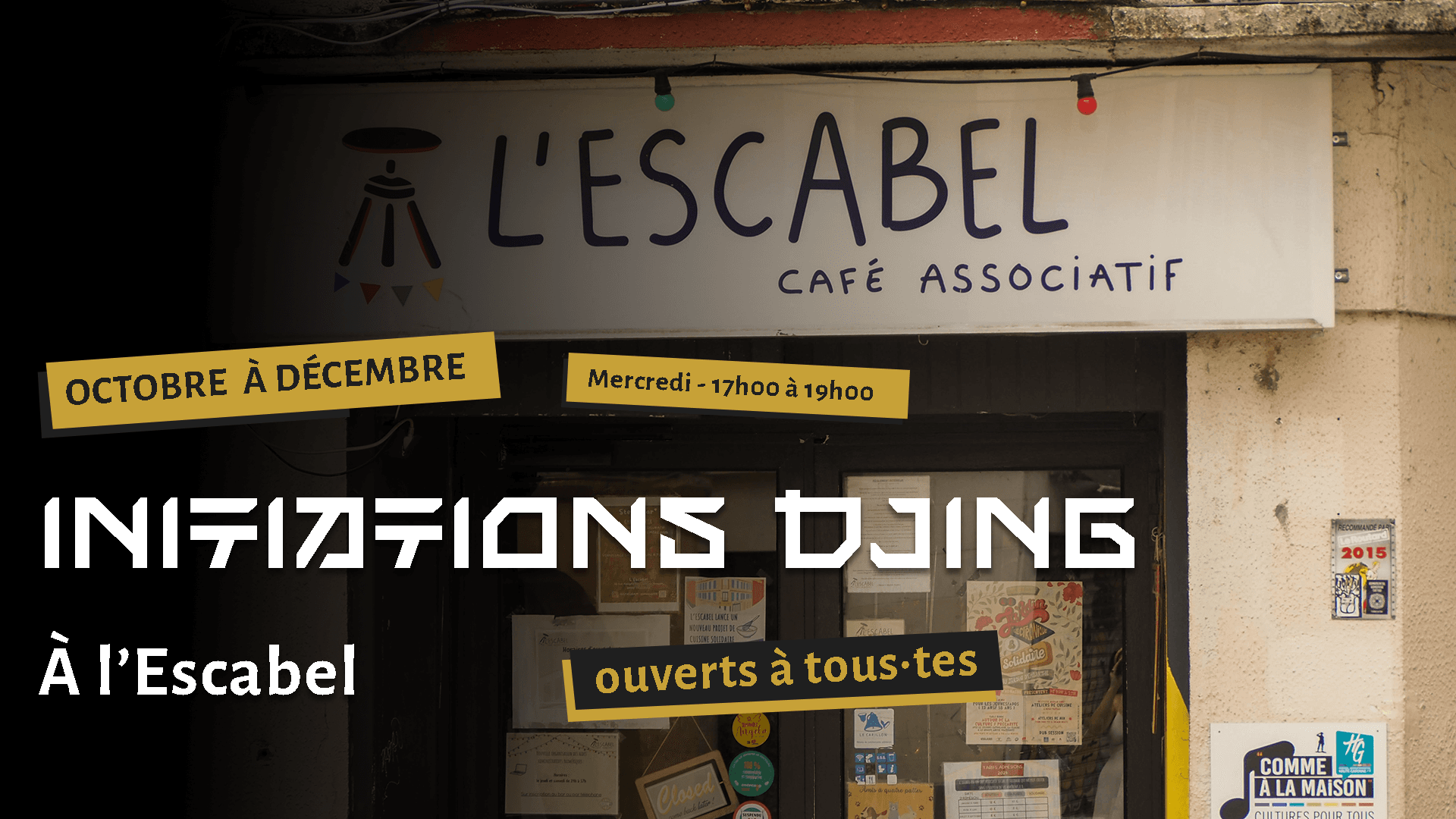 Atelier découverte du DJING pour tous·tes - 21 octobre